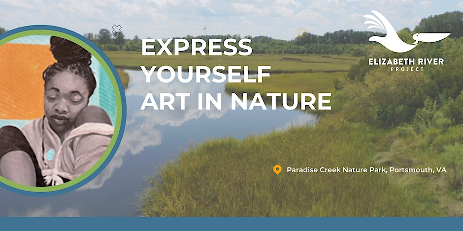 Paradise Creek and sea grass with painting of owman