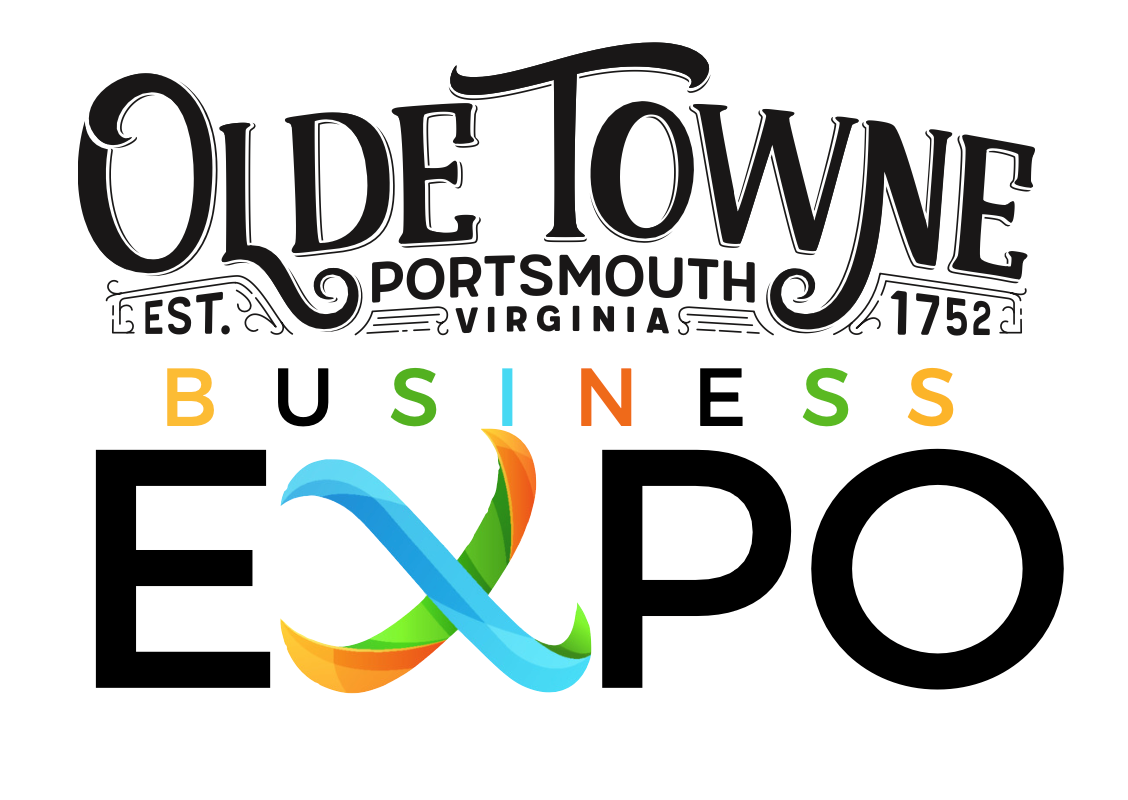 Olde Towne Portsmouth Business Expo logo with colorful X
