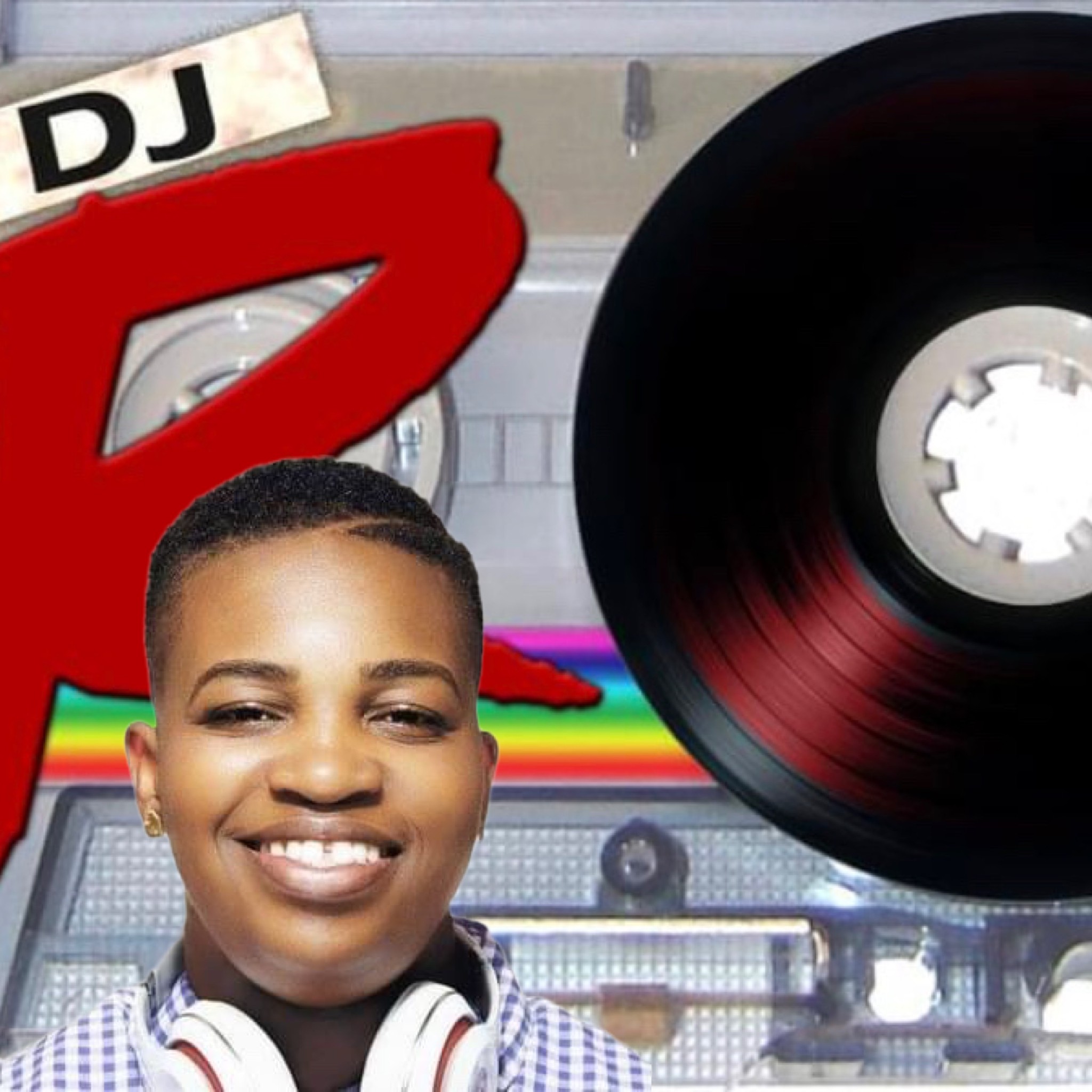 Dj Ro with large cassette tabe reel in background