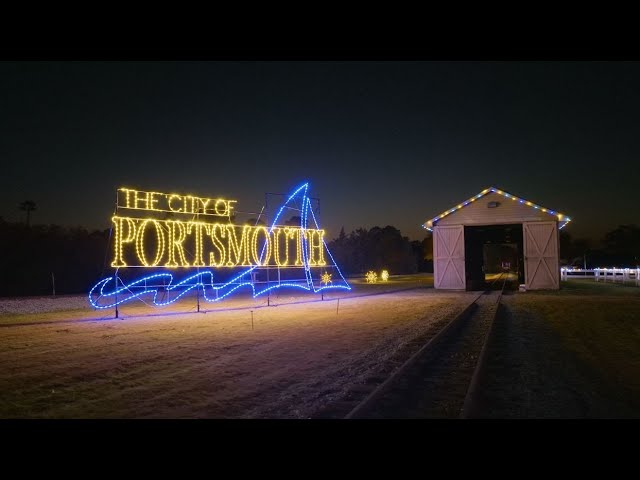 City of Portsmouth written in lights