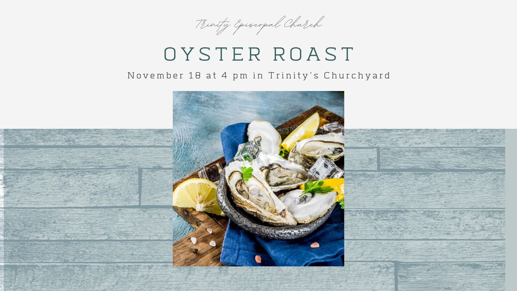 event poster showing oysters