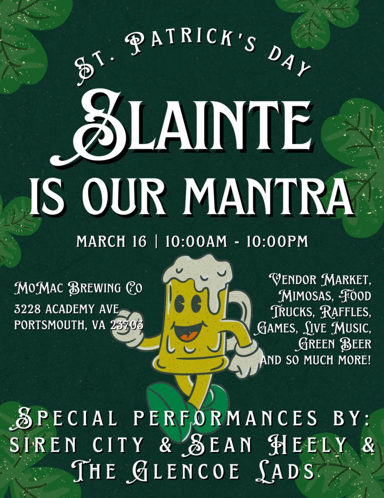 St Patricks Day Event Poster for MoMac Brewing