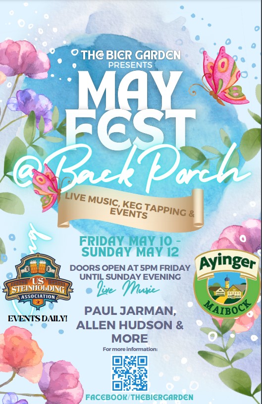Mayfest at the Bier Garden event poster full