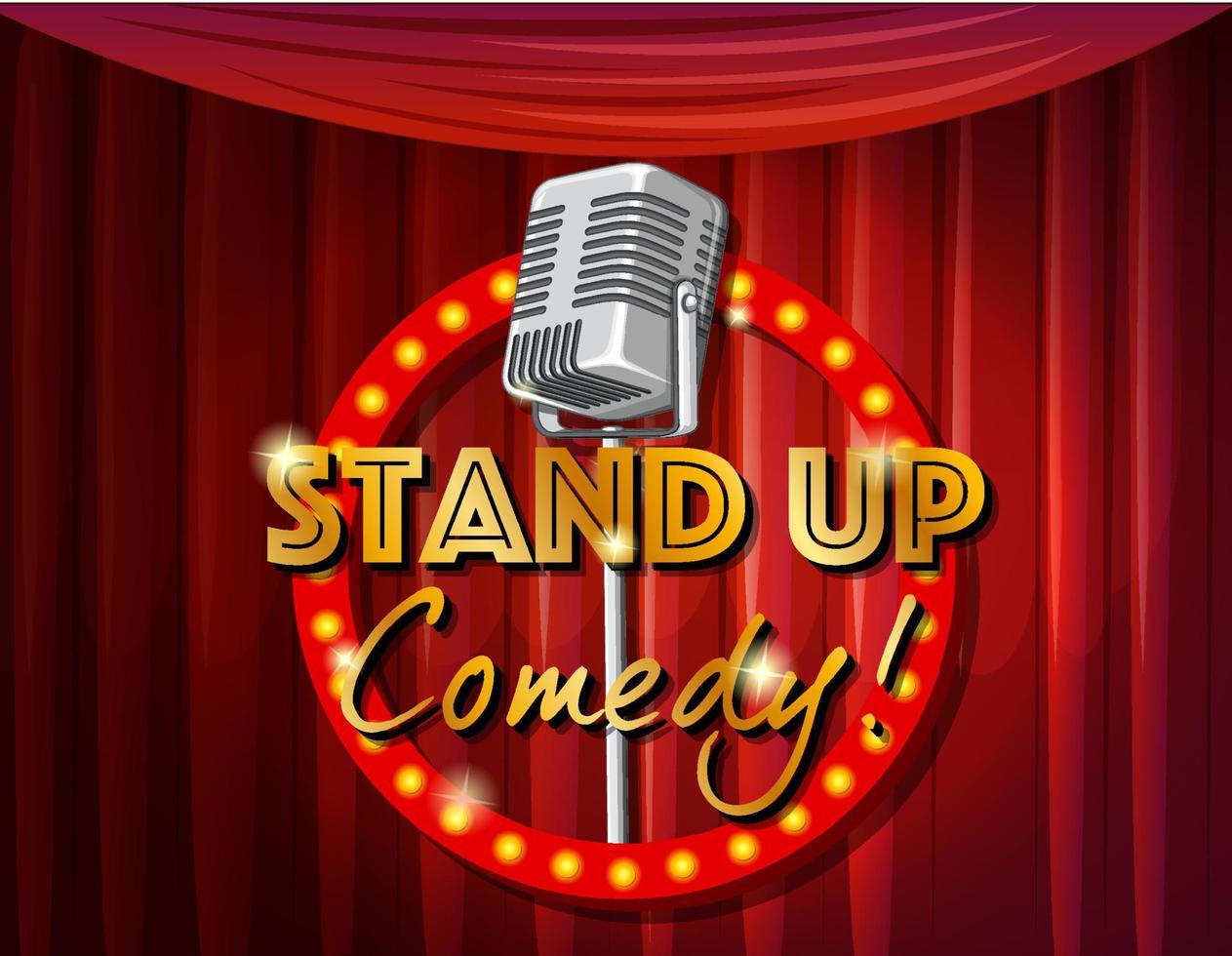 Stand Up comedy poster with mic