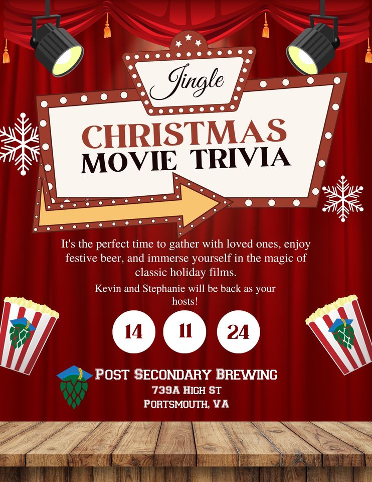 Christmas Movie Trivia Night at Post Secondary Brewing