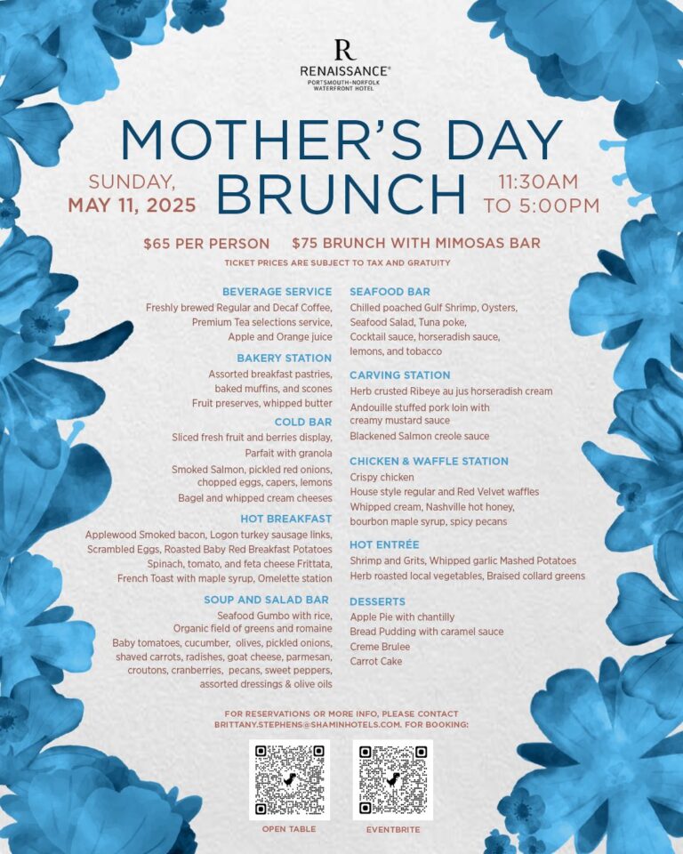 Mother’s Day Brunch at The Renaissance Hotel Portsmouth Waterfront