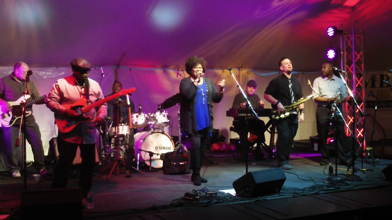 Michael Clark Band on stage with lights