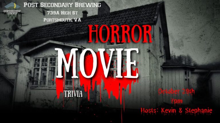 Horror Movie Trivia at Post Secondary Brewing